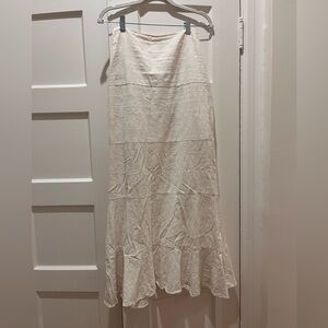 White Tiered Maxi Skirt